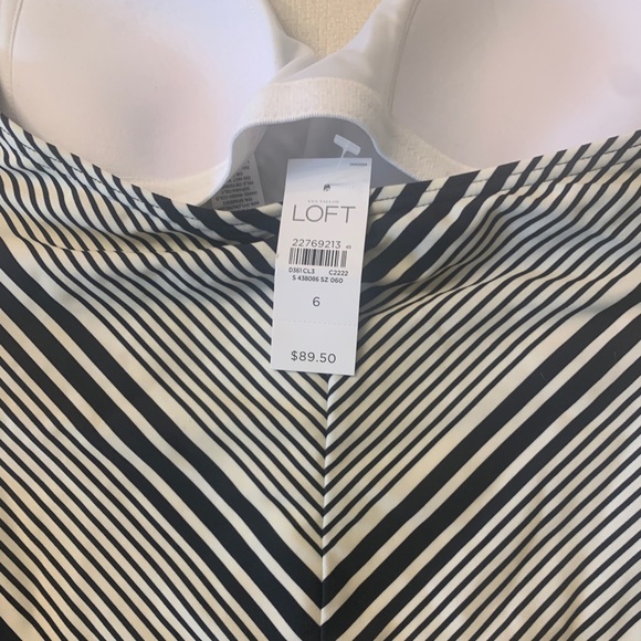 NWT bathing suit from LOFT black striped one piece 🎬👙 - Picture 5 of 6